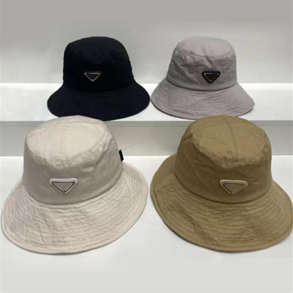 

22ss 23style classic p family inverted triangle wide brim hats for men women designer letters print embroidery bucket226f, Blue;gray