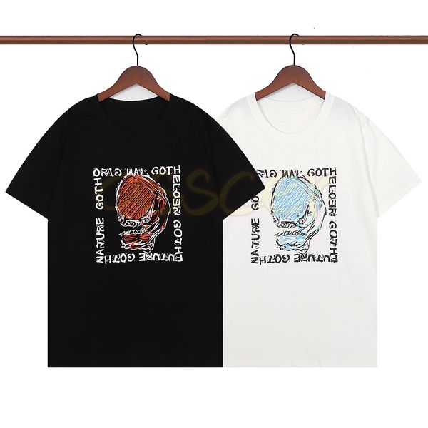

summer mens fashion casual t shirts womens designer short sleeve printing tees streetwear clothing asian size s-2xl, White;black