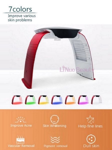 

new arrival 7 colors light facial skin rejuvenation led therapy machine anti wrinkle acne removal face mask spa pn dynamic beauty equipment