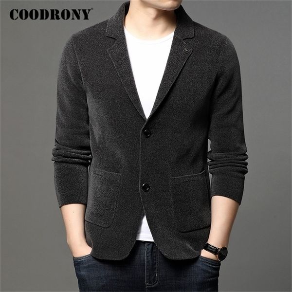 

coodrony brand sweater coat men streetwear fashion knitwear cardigan men clothing autumn winter arrival warm cardigans c1192 201221, White;black