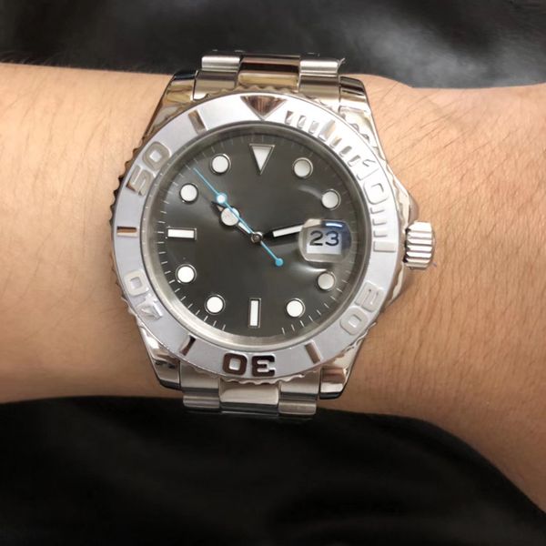 

steel st9 stainless arrive watch mens wrist automatic 40mm rhodium dial men original clasp sapphire glass wristwatches watches, Slivery;golden