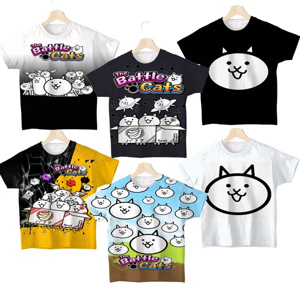 Bambini The Battle Cats T Shirt Bambino Estate Manica corta Maglietta casual Gioco T-shirt Neonate maschi Cartoon Tee Tops 220620