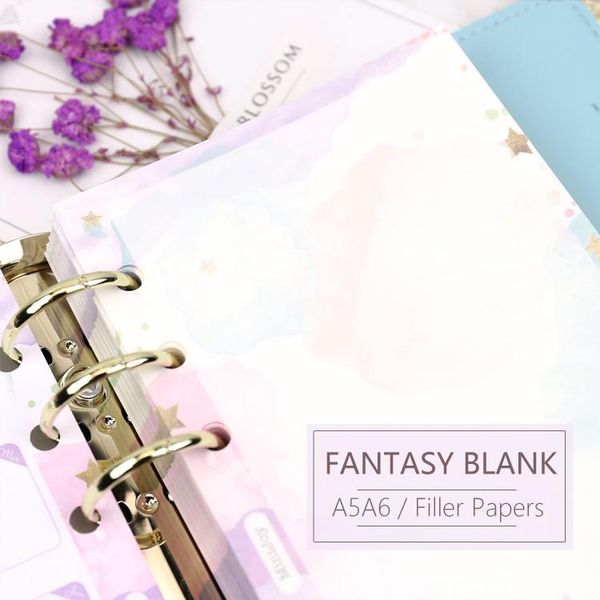 Блокноты MyPretties Fantasy Purple Aatercolor Blank Refills A5 A6.