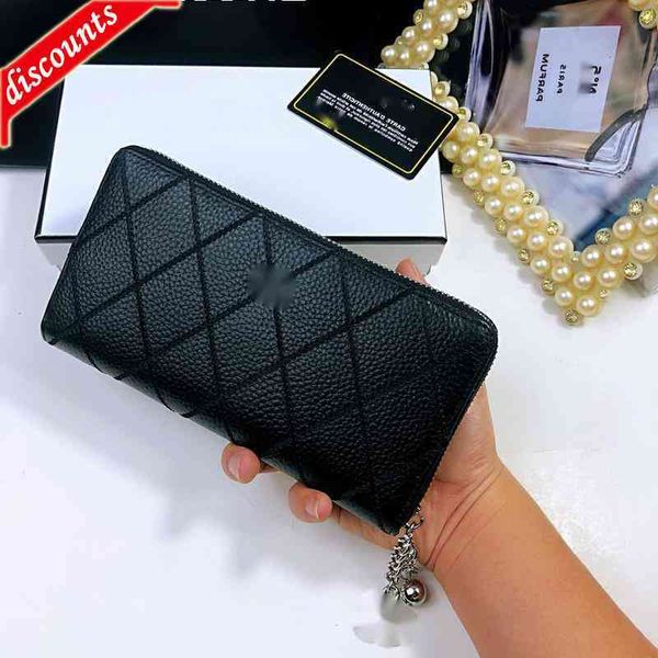 

letter luxury brand design 0312 plaid cc chain clutch calfskin diamond pattern pouch women's le boy long wallet real leather purse zipp, Red;black