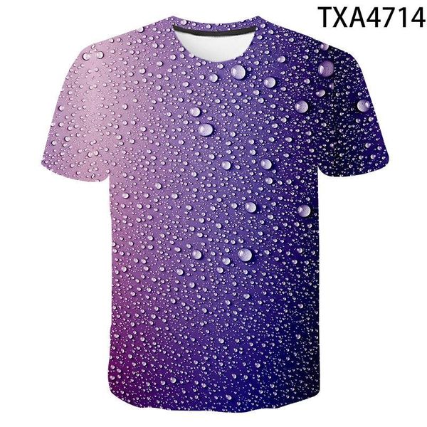 Herren T-Shirts 3D Gedruckt T-Shirt Männer Frauen Kinder Streetwear Baumwolle Wasser Tropfen Kunst Hemd Casual Kurzarm Tops Junge Mädchen kinder Sommer