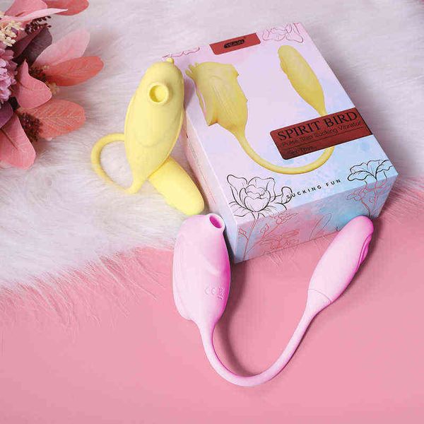 Vibrators Elf Elf Bird Bird Sucing Vibration Vibrating Egg Second Pulse Vibrator Slap-Type Device Sex Toys 0407