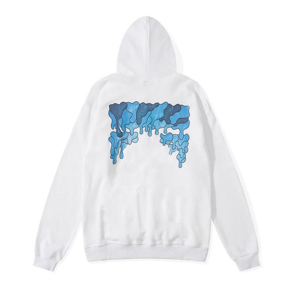 

loose classic offs mens sweatshirts fashion brand hoodie designers luxury pullover back oil paint arrow x men women t shirt hoodies jackets, Black