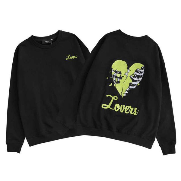 

men's hoodies men's hoodies super offer european and american street fashion embroidery skull heart-shaped high street casual hip-, Black