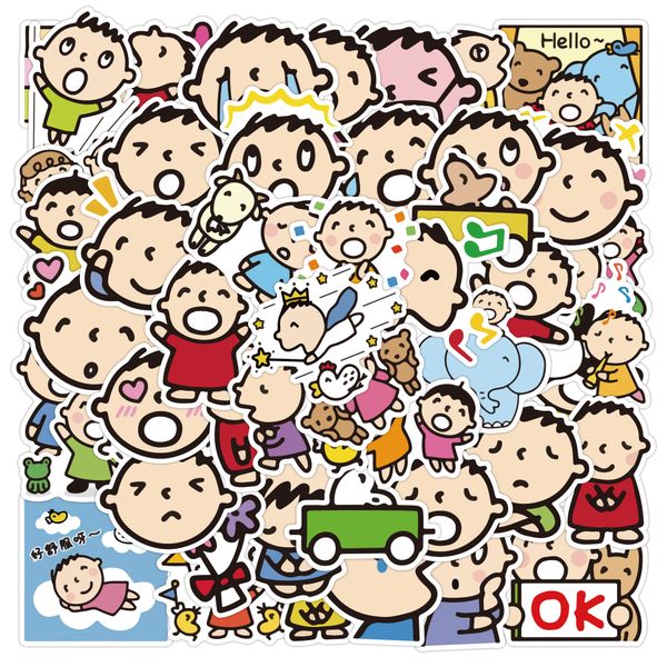 

50pcs cartoon kawaii graffiti sticker aesthetics for cute stationery phone case notebook baby scrapbooking decals lapsuitcase