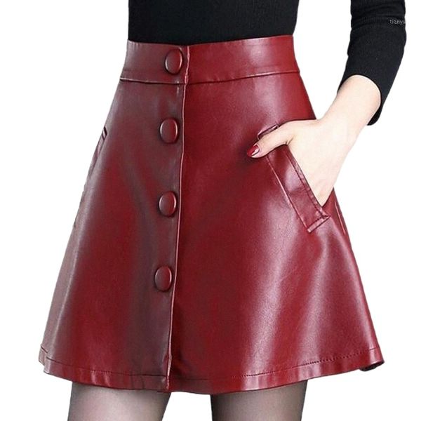 

skirts fashion sheep leather skirt 2022 autumn high waist short a word quality genuine large size s-3xl g5yk#, Black