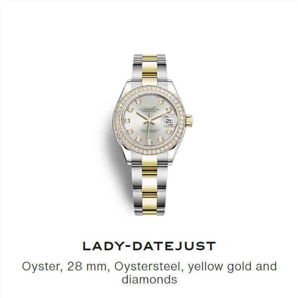 

present ladies watch 28mm for datejust es diamonds waterproof self winding clock zegarek damski montre femme luxe, Slivery;brown