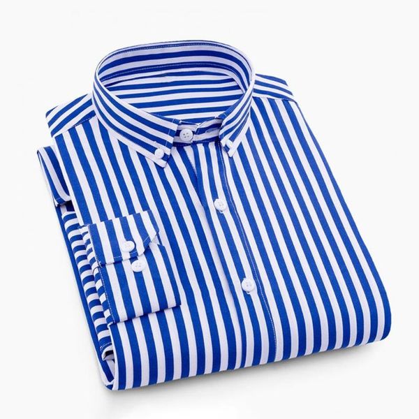 Camicie eleganti da uomo Camicia con bottoni bavero alla moda maschile Autunno Inverno Uomo Top manica lunga per la festa