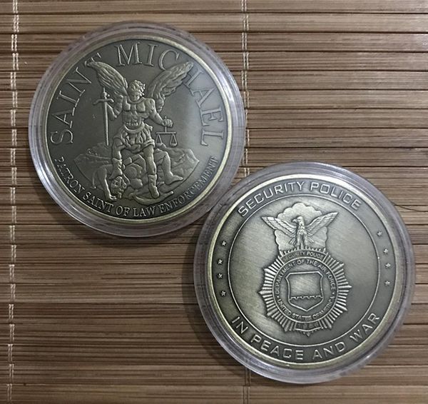 Подарок ВВС США Святой Михаил полиция USAF Challenge Coin.cx