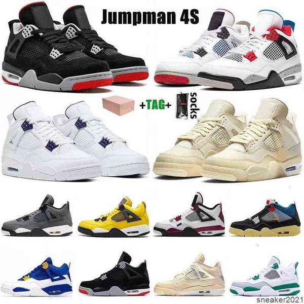 

white x sail jumpman 4 4s men's basketball shoes black cat neon university blue women trainers sports chaussures