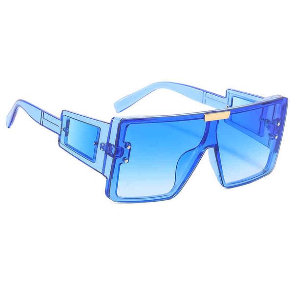 

2022 new fashion sunglass personalized large frame sunglass net red tide flow glass sunglass, White;black