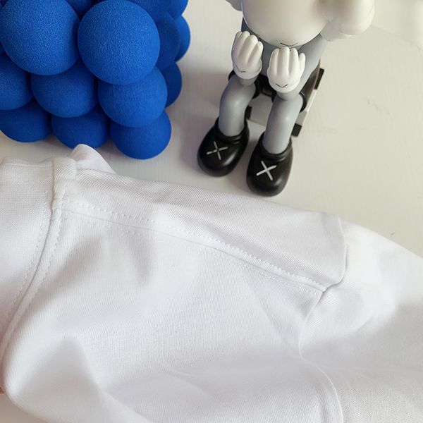 

fluorescent casual embroidered men's and women's short t-shirts, White