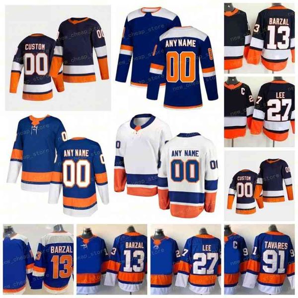 

custom reverse retro 14 bo horvat jersey ice hockey 13 mathew barzal 27 anders lee 22 mike bossy ilya sorokin noah dobson jean-gabriel pagea, Black;red