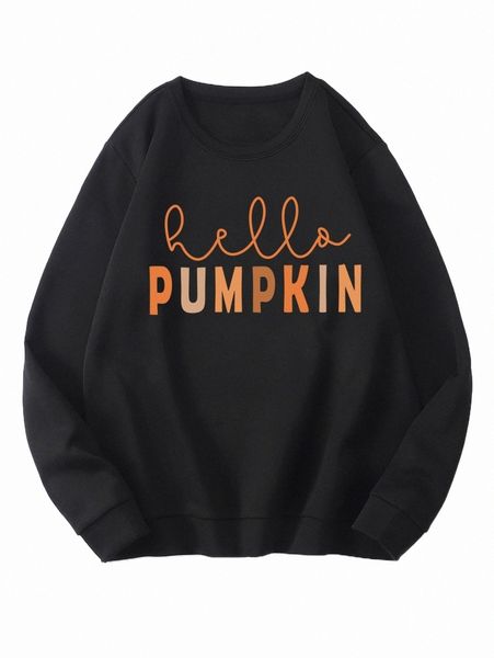 

letter graphic thermal lined sweatshirt b19a#, Black