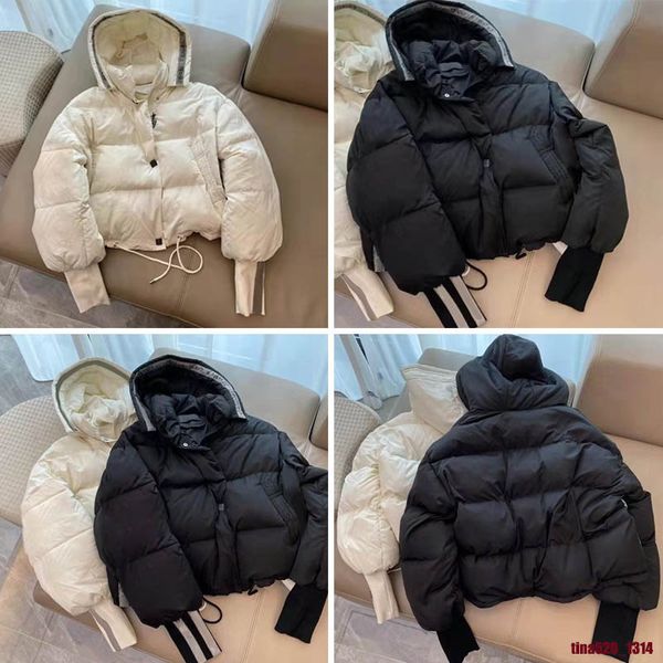 

luxury womens down outfits jacket down coats women outdoor knitted light weight patchwork warm feather hooded winter coat outwear jackets de, Blue