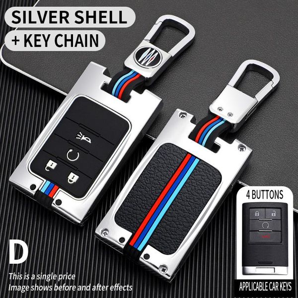 

zinc alloy car key cover case for cadillac cts ats xts sls srx xls dts sts seville escalade 3/4/5button chevrolet c7 corvette