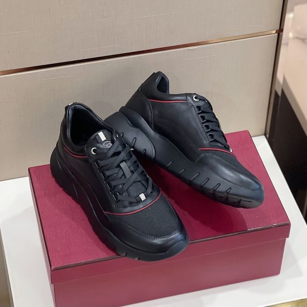 

2022ss men's shoes luxury designer brand sneaker soft comfortable variety of materials splicing color composition dust bag size38-44, Black