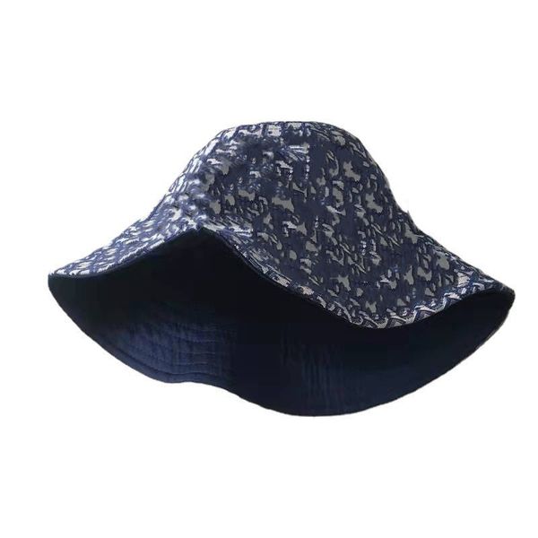 

double sided summer fisherman hat correct edition letter d embroidery fashion trend sun visor hat for men and women hats caps, Blue;gray