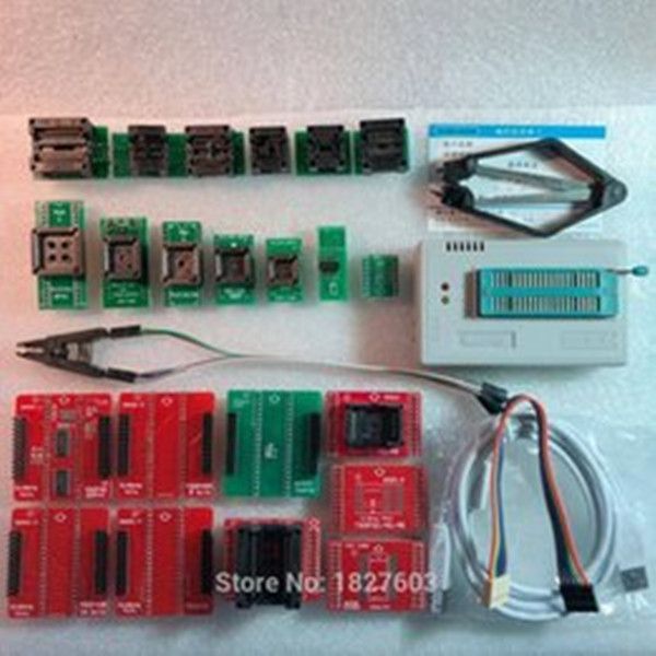 Integrierte Schaltkreise 100 % Original TL866II PLUS Programmierer ICSP FLASH\EEPROM\MCU \NAND + 22 Adapter + IC-Testclip ersetzen TL866A tl866a