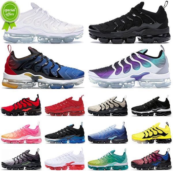 

2022 tn plus running shoes mens trainers triple black white pink purple laser orange aurora green rainbow outdoor sports sneakers size 36-47