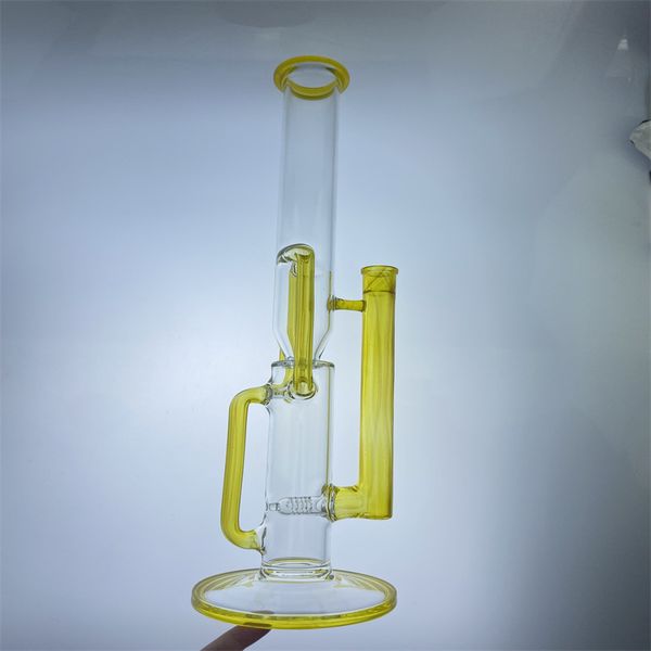 Glass Hookah American amarelo Bongo 20 polegadas Reciclagem de 18 mm Junta