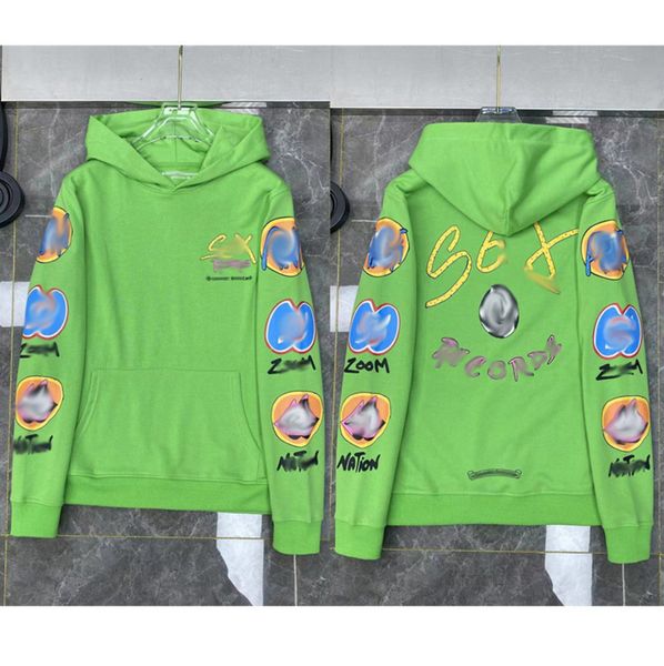 

fashion mens brand classic sweatshirts ch designer hoodies horseshoe cross print jacket women casual quality luxury pullover hooded loose h, Black