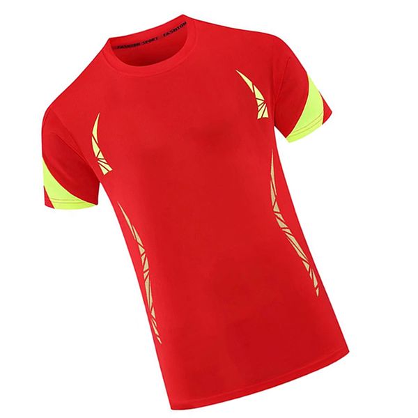 

latest fashion crew neck mens soccer jerseys new short sleeve red t-shirts tzcp0099, Black;yellow