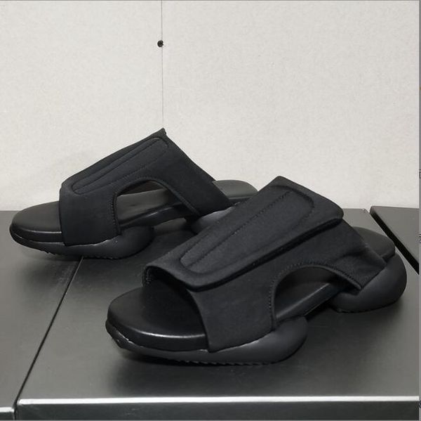 

summer sandals rick sneakers for men and women shoelaces thick soled owen lovers' open toe velcro slippers fragrance raised sole high s, Black