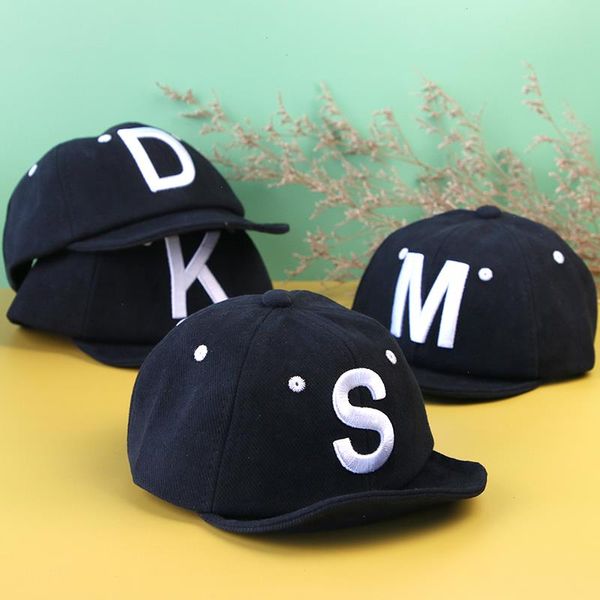 

letter printed baby baseball cap adjustable outdoor casual kids sun hat soft cotton summer newborns boy girl visor, Yellow
