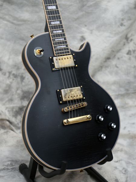 

electric guitar vintage handmade unique exquisite unusual black
