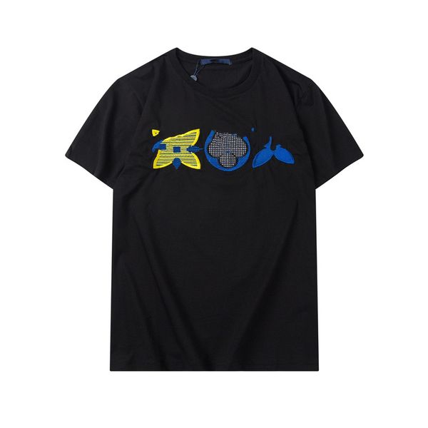 

2022 designer mens t shirts louiseity soft cotton short sleeves die men's t-shirts anti wrinkle fashion casual men's clothing viut, White;black