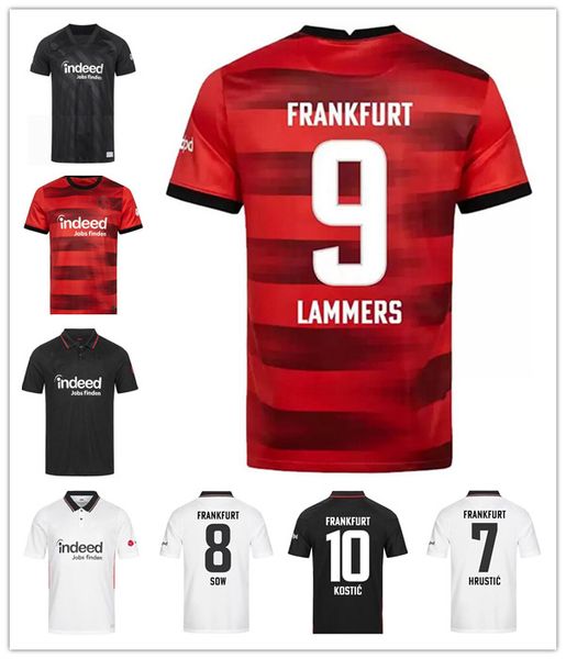 

21 22 23 eintracht frankfurt soccer jerseys 2021 kostic sow klammers hinteregger kamada borre shirt rode ache man football uniform, Black;yellow