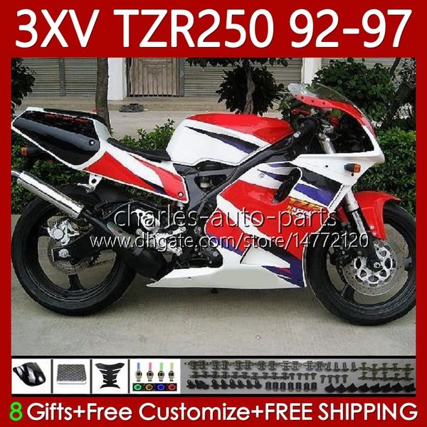 Bodykit für Yamaha TZR250-R Weiß Rot TZR250RR YPVS 3XV TZR250R 92-97 117No.114 TZR 250 TZR250 R RS RR 1992 1993 1994 1995 1996 1997 TZR-250 92 93 94 95 96 97 OEM-Verkleidung