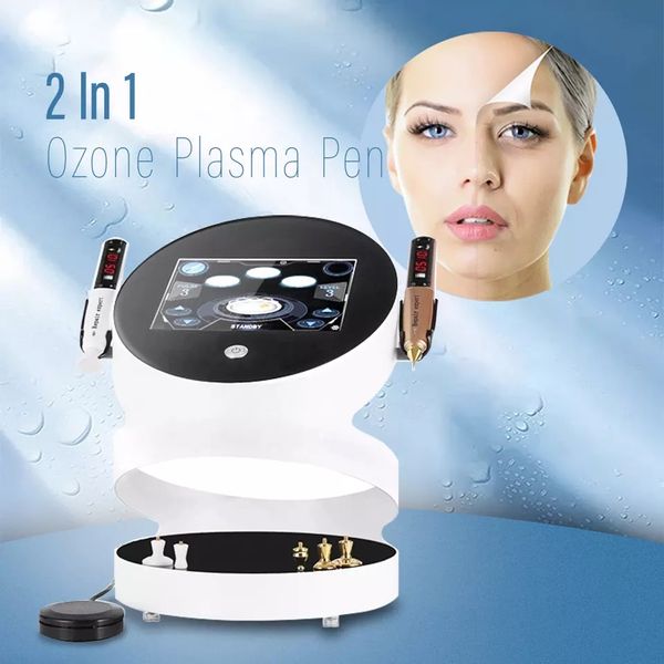 

2022 korea portable 2 in 1 eyelid lifting fibroblast ozone jet plasma pen spot mole removal skin lift laser plasma pens beauty equipment