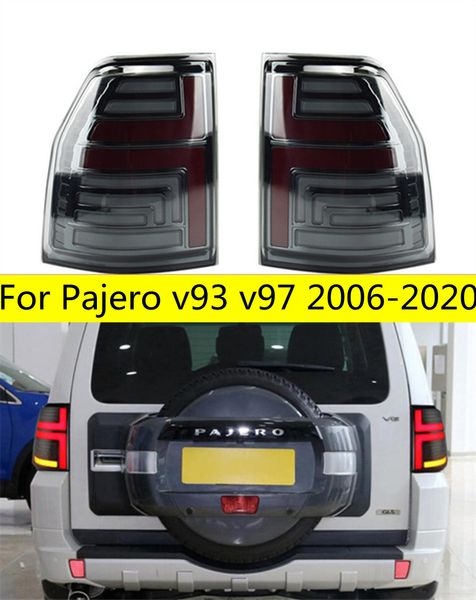 Автомобильные хвостовые светильники для Pajero V93 V97 Светодиодный хвостовой свет 2006-20 Mitsubishi DRL задний туманный туман