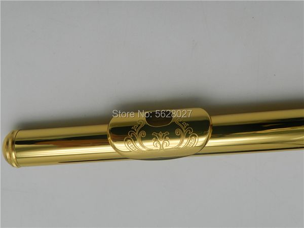 

new flute intermediate gold plated flute professional engraved floral mouthpiece designs c key flutes 17 holes open