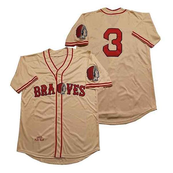 XFLSP # 3 Babe Ruth Boston Jersey Mens Womens Youth All costilled personalizado jerseys de beisebol creme S-XXXL