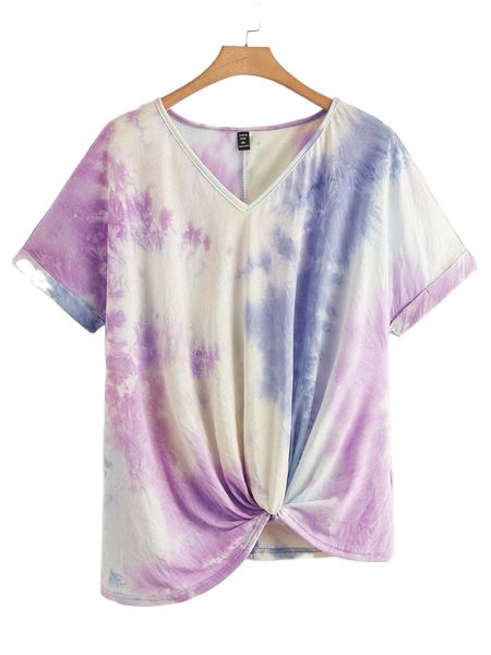 

plus twist tie dye tee b6ml#, Black