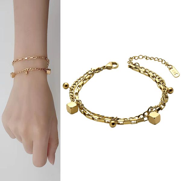 Pulseiras pulseiras de luxo para mulheres Índia Índia jóias titânio jóias douradas aço inoxidável algaris