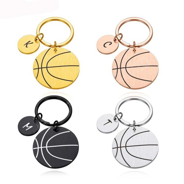 

basketball peripheral key chain personalized gift boyfriend keychain for car keys fashion pendant customized initials men gift, Slivery;golden