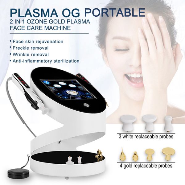 Portatile 2 in 1 penna di sollevamento al plasma con ozono freddo per fibroblasti Talpa facciale Dark Spot Wart Tag smagliature Rimozione dispositivo anti acne