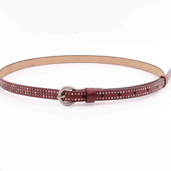 

belts rivet women's jewelry accessories leather belt cowhide two-layer waist chain 5hbg, Black;brown