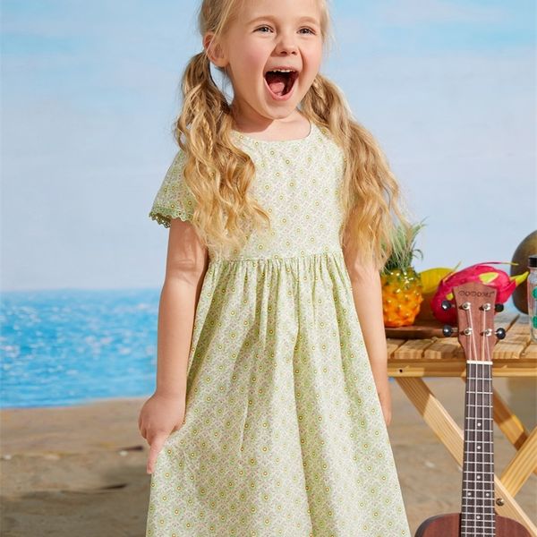 

toddler girls lace cuff cutout back allover print smock dress she, Red;yellow