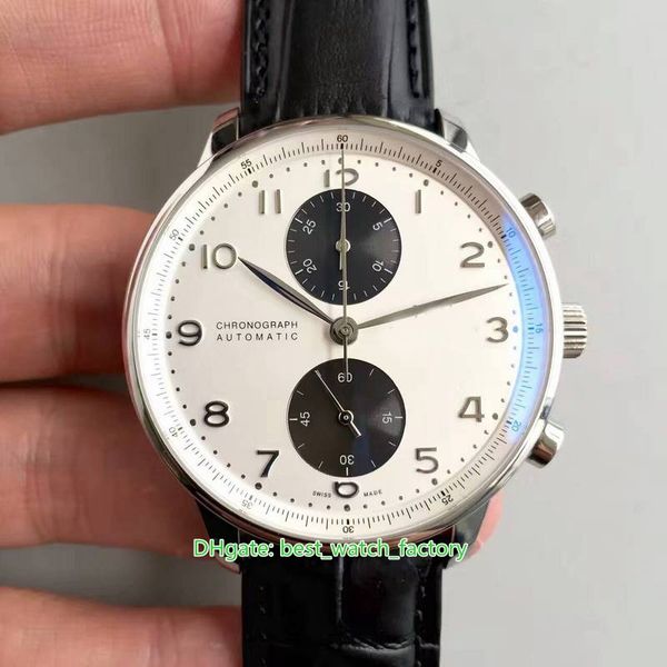 5 stil zf fabrikası en kaliteli saatler 41mm portekizli deri bantlar kronometre kronograf çalışma cal.79350 hareket otomatik erkekler izle erkek kol saatleri