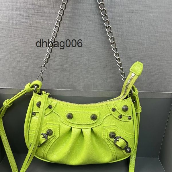 

bag le caogle bags handbags lecagole designer 2022 leather women crocodile locomotive bag crescent underarm one shoulder chain handbag green