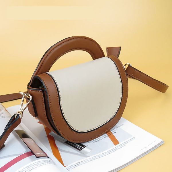 

designer shoulder tote bags single two-tone shoulder luxury elegant leather plain versatile crossbody